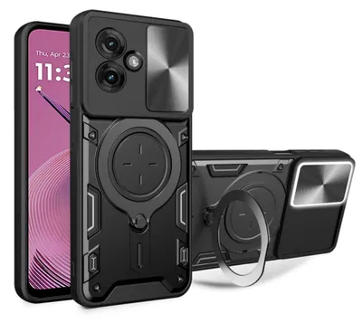 Produktbild von Techsuit CamGuard Pro Back Cover Hülle für Motorola Moto G55 - Schwarz