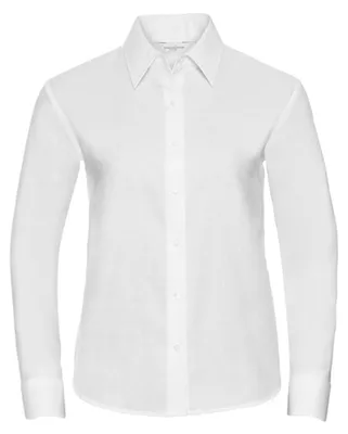 Obrázok produktu pre Russell Collection – dámska košeľa „Classic“ v štýle Oxford, s dlhými rukávmi LT4441 (L) (biela)