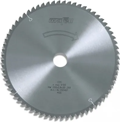Produktbild von Mafell Sägeblatt-HM 250 x 1,8/2,8 x 30 mm, Z 68, FZ/TZ | 092467
