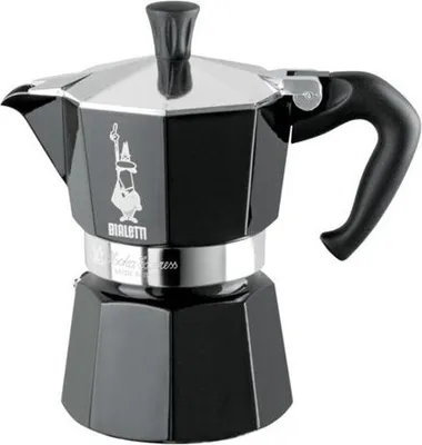 Obrázok produktu pre Bialetti Moka Exress, Moka kanvica, Čierna, Hliník, 3 šálok, CE, 1 kusov
