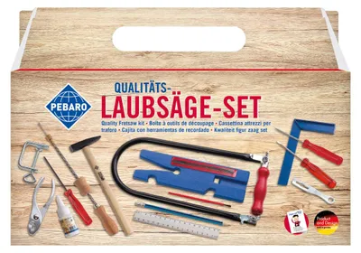 Produktbild von Pebaro Laubsäge-Set Holzkoffer 22-teilig für Kinder Holzarbeiten Basteln