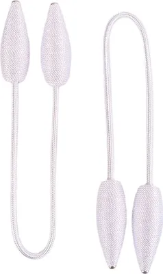 Image de 2 pcs Clips Rideau Draperie Créative Fenêtre Twist Rideau Style Européen Sur Mesure Porte Rideaux Décoratifs Holdbacks,Blanc