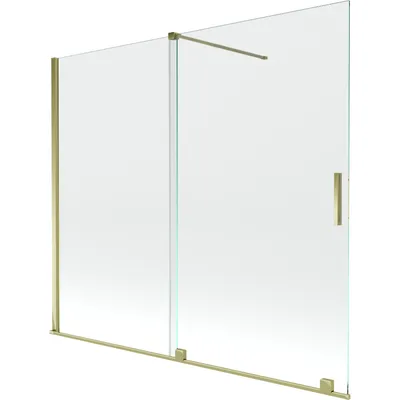 Obrázok produktu pre Mexen Velar vaňová zástena dvojkrídlová Posuvný 180 x 150 cm, Priehľadné, zlatý - 896-180-000-01-50