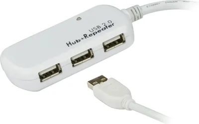 Obrázek produktu pro ATEN UE2120H, USB 2.0, USB 2.0, 480 Mbit/s, Bílá, Plast, 12 m