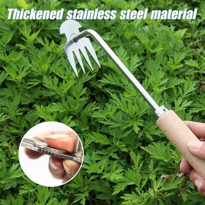 Produktbild von Handonkruidsteker met stalen steel, onkruidverwijderaar, tuingereedschap, onkruidjager, apparatuur, voegenreiniger, handgereedschap