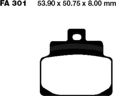 Image de Plaquettes de frein avant pour Aprilia SR 125 Racing, année de fabrication 2000-2002 - Plaquettes de frein EBC - Neuf