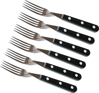 Produktbild von 6 Stück Marsvogel 82 00 07 Steakgabel schwarz