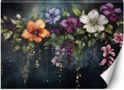 Produktbild von Vlies fototapete Blumen Botanische Pflanzen 400x280 cm Feeby Bunt inkl. Kleber einfache Montage