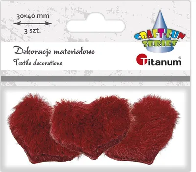 Image de Matériel Décoration Cœurs en peluche 3 pièces Titanum