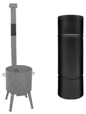 Produktbild von Schornsteinverlängerung für Utschak mit Schornstein Ø 9 × 25 cm passend für Davr Metall Utschak