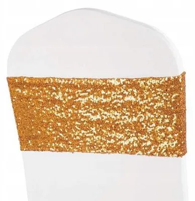 Produktbild von Bankettbänder aus Pailletten  Farbe GOLD.