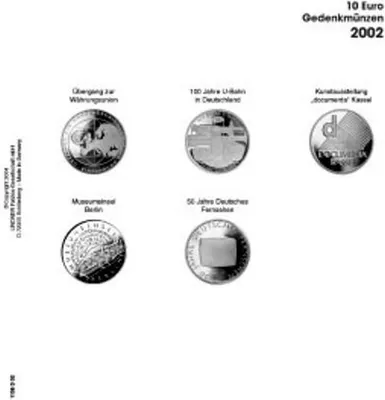 Produktbild von Lindner 1108D02 Vordruckblatt 10 Euro Gedenkmünzen 2002 Deutschland