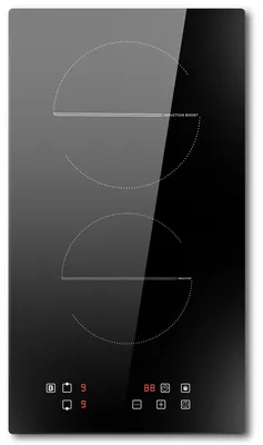 Induktionskochfeld 2 Platten, 30 cm, Touch, 9 Stufen, 3500 W