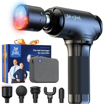 Productafbeelding van AND BRAD T2 Pro massageapparaat voor rug en spieren, met verwarm- en koppelkop | Diepe weefselmassage, 10 mm amplitude, 4000 mAh, USB-C