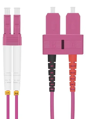 Image de Helos 115758 Câble patch fibre optique 50/125µm OM4 SC/LC violet érica
