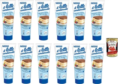 Produktbild von Nestlé il latte condensato Kondensmilch cremige Zutat für Desserts gesüßte konzentrierte Vollmilch, gluten free 12x 170g + Italian Gourmet polpa 400g