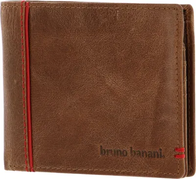 Produktbild von bruno banani Leder Geldbörse Wallet Cognac / Red braun