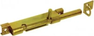 Produktbild von 10x Grendelriegel mit Knopf 100x17mm Gartentorfalle Torverriegelung gelb