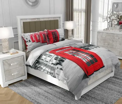 Produktbild von Bettwäsche 140x200 cm + 2x70x80 cm, 3-teilig, 100% Baumwolle, Satin, Reißverschluss, Aufdruck, Bunt - SOVIO | So.0042
