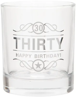Spiritusglas 'Thirty Happy Birthday!' 350 ml, Geschenkbox