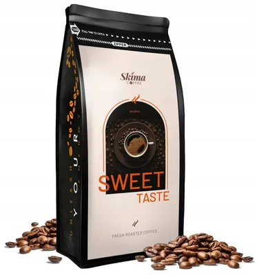 Zdjęcie produktu dla Kawa ziarnista 1kg SWEET TASTE 100%ARABICA Świeżo Palona do ekspresu SkimaCoffee + GRATIS