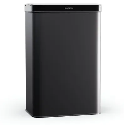 Image de Klarstein Sensor-Mülleimer 60L - berührungslos mit Bewegungssensor & Soft-Close, Edelstahl, Mattschwarz, Küchen-Abfalleimer, 3-in-1-Mülleimer mit Trennsystem