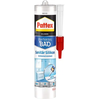 Produktbild von Perfektes Bad Sanitär Silikon weiß Wasserfest Schimmelresistent 300ml