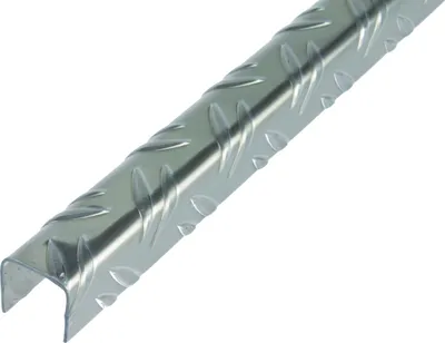 Zdjęcie produktu dla Alberts 468880 Profil U, wytłaczany falisty, aluminiowy, pusty, 1000 x 23,5 x 23,5 mm