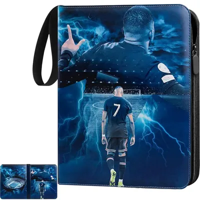 Productafbeelding van Elzusha - Voetbalkaart Verzamelalbum - 900 Kaarten Capaciteit - Blauw