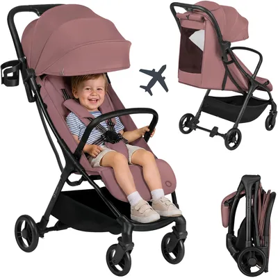 Immagine prodotto di Passeggino Lionelo Agia, modello compatto e pieghevole Auto Fold, fino a 22 kg, rosa