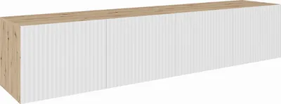 Produktbild von MEBLINI TV-Schrank 200cm Lang - Fernsehschrank - TV Lowboard Industrial - Unterschrank für Fernseher - TV-Unterschrank - TV-Schrank - Hängeschrank - NOEMI - 200x40x41cm - Artisan Eiche/Weiß Matt