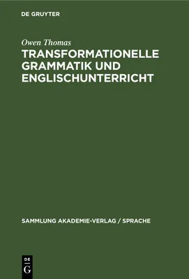 Produktbild von Transformationelle Grammatik und Englischunterricht