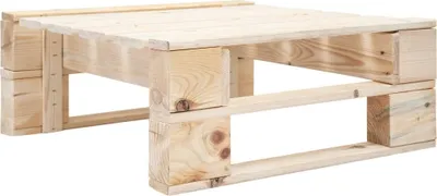 Image de Repose-pied palette de jardin bois