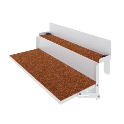 Produktbild von LEVIRA Balkonhängetisch klappbar 64x35x29 cm Weiß – Metall Balkontisch