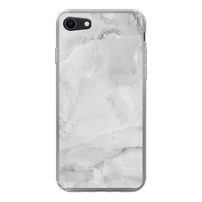 Produktbild von MuchoWow® Handyhülle Schutzhülle Hülle für iPhone 7 Marmor - Stein - Weiß - Grau - Marmoroptik Silikon Softcase Handy Hülle - Kartenhalter