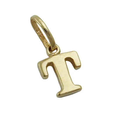 Produktbild von Anhänger 8x6mm Buchstabe T glänzend 9Kt GOLD gold 8x6mm