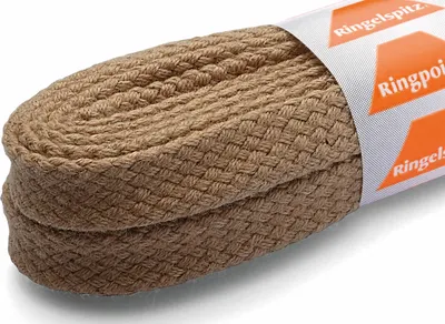 Produktbild von RINGELSPITZ - Flach Medium Fein – Vielseitige Schnürsenkel für Jeden Anlass - 90 cm, champignon