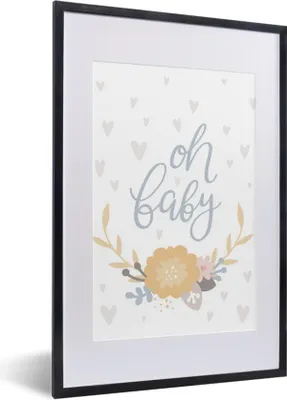 Produktbild von MuchoWow® MuchoWow® Gerahmtes Poster Baby - Zitat - Kinder - Jungen - Mädchen - Baby - Kinder 40x60 cm - Poster mit zchwarzem Bilderrahmen - Poster in Rahmen