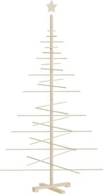 Image de vidaXL Arbre de Noël en bois à décorer 180 cm Pin massif