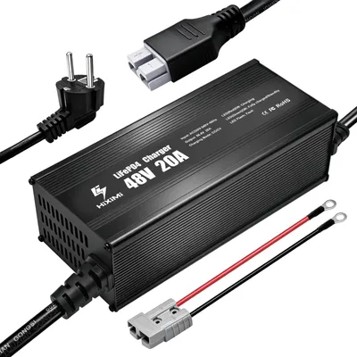 Image de Chargeur Acculader LiFePO4 - 48 V 20 A - Chargeur pour batteries Lithium-Fer-Phosphate - Boîtier en aluminium