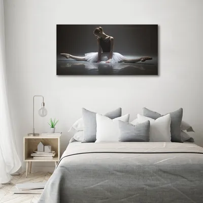Produktbild von Tulup Glas-Bild -140x70- Wandkunst Dekorative Wand für Küche & Wohnzimmer - Menschen - Ballerina - Schwarz