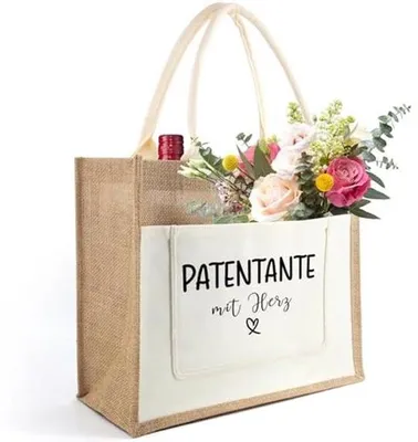 Produktbild von Famanu Jutetasche für Einkäufe - Personalisierbar, nachhaltig