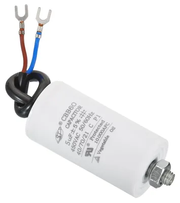 CBB60 5 µF Kondensator, AC 450 V, 2 Drähte, 65 x 35 mm