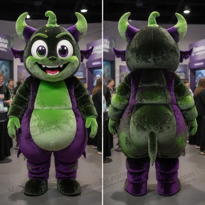 Productafbeelding van Olijfgroene Speelse Demon Mascotte MASTICOT