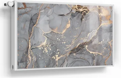 Produktbild von DEQORI Magnetmatte Heizung Standard 100x60 cm 'Elegantes Marmormuster' Magnetfolie
