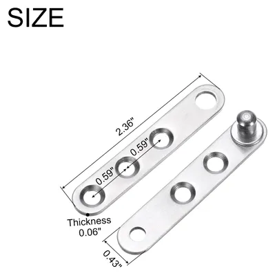 Produktbild von 4 Stš¹cke aus kleinen Edelstahl Stahl 360-Grad Drehbare Versteckte Scharniere Tš¹r Drehgelenk Scharniere Edelstahl Schubladen Fenster Tš¹r Zubeh?r fš¹r Schr?nke