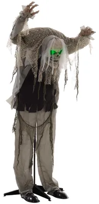 Produktbild von HOMCOM 160cm Halloween Dekoration Skelett mit LED-Lichter Soundfunktion