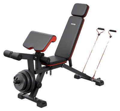 Obrázek produktu pro VEVOR posilovací lavice Nastavitelná posilovací lavice pro trénink celého těla (nosnost 363 kg), posilovací lavice na sezení Fitness lavice Plochá lavice