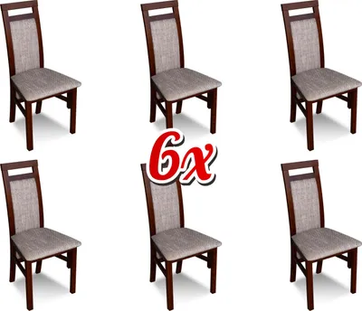 Produktbild von Lehnstuhl Gruppen Garnitur Esszimmer Stuhlgruppe Komplette Set 6x Lehn Stühle
