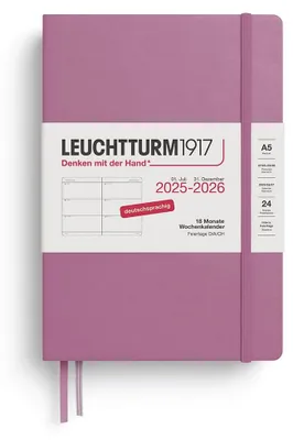 Produktbild von LEUCHTTURM1917 372628 Wochenkalender Medium (A5) 2026, 18 Monate 07.2025-12.2026